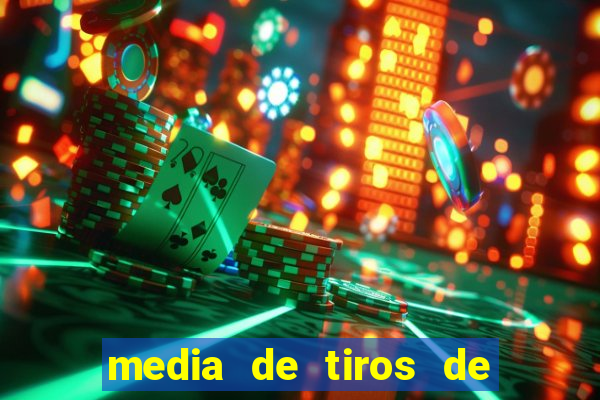 media de tiros de meta por jogo