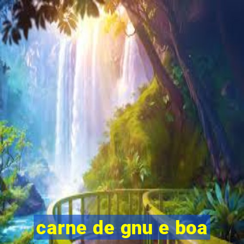 carne de gnu e boa