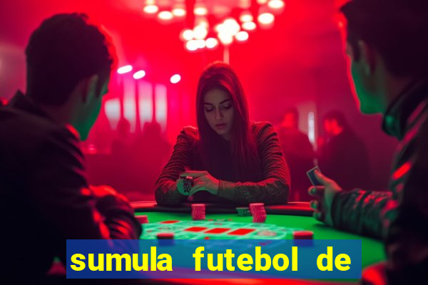 sumula futebol de campo word