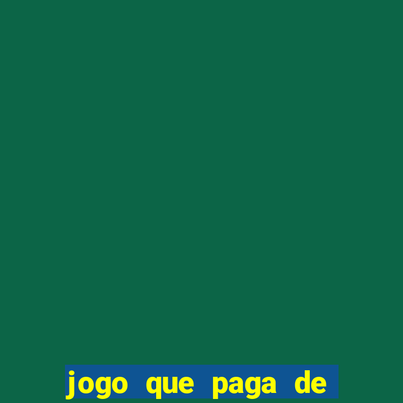 jogo que paga de verdade no pix